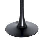 Tavolo da pranzo rotondo da 40" per 4 persone con piano in MDF e base in acciaio nero, per cucina e sala da pranzo