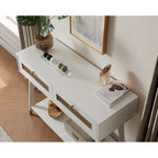 Tavolino consolle in legno a 2 cassetti 41.9