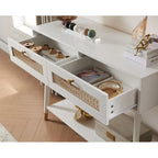 Tavolino consolle in legno a 2 cassetti 41.9