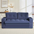 Mjkone 71'' 2-in-1 Convertible Futon Sofa Bed, Corded Fabric Foldable Tufted Buttons Loveseat Sleeper Sofa,Space-Saving