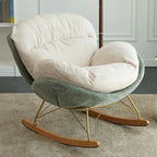 Modern Velvet Ergonomic Upholstered Rocking Chair for Nursery