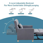 Aukfa Sleeper Chair Bed Convertible Single Sofa Chair with Pillow