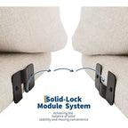 Chenille Fabric Modular Love Seat Sofa, 2-Seater Cloud sofa with High Resilience Sponge, Small Space Boneless Sofa