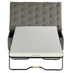 Folding Sofa Bed, 49.6 Ottoman with a Folding Sofa Bed, Convertible Ottoman Sleeper with Memory Mattress and Tufted Design