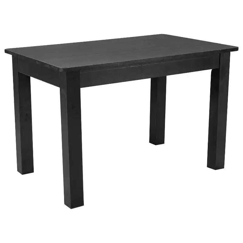 Flash Furniture Tavolo da Pranzo Rettangolare Rustico in Pino Massiccio 46 x 30