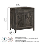 Key West Secretary Desk with Storage Cabinet by Bush Furniture