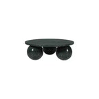 Round Marble Coffee Table with Sphere Legs, Multicolor, Seats 4??