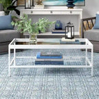 Alexis Metal and Glass Coffee Table