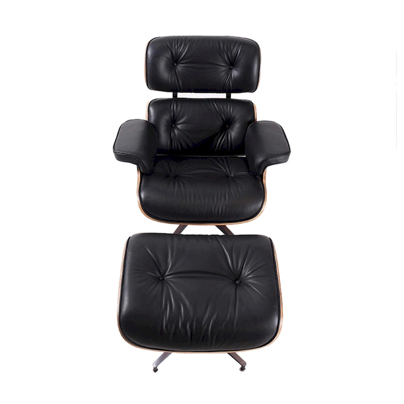 Poltrona reclinabile Mid-Century Modern in pelle