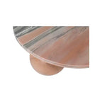 Round Marble Coffee Table with Sphere Legs, Multicolor, Seats 4??